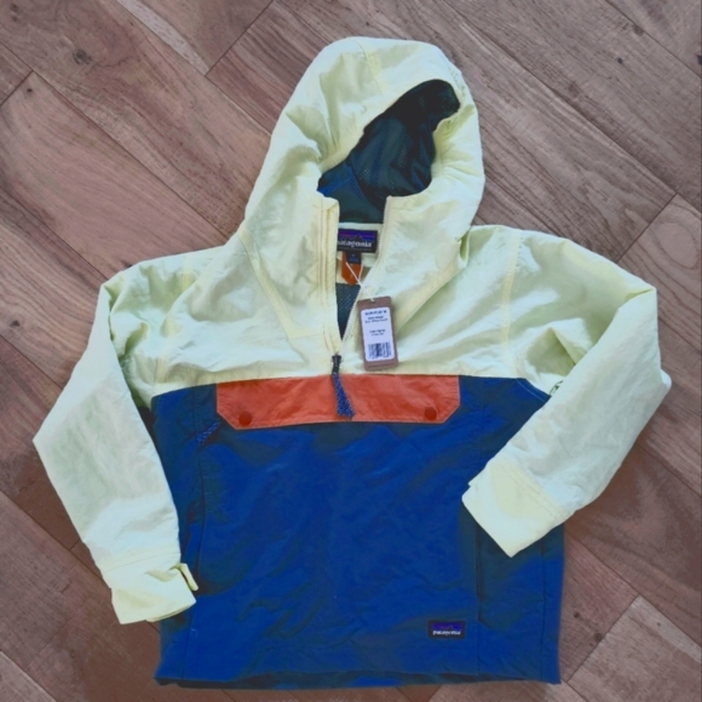 Boys Patagonia Isthmus Anorak pullover jacket NWT plume grey